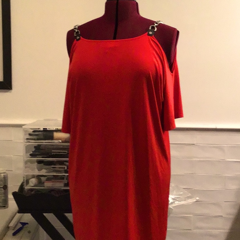 Michael okra red sexy dress